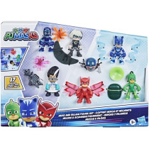Pj Masks Hero And Villain Figure Set Preschool Toy, 7 Action Figures With 10 Accessories, Ages 3 And Up, Multicolor