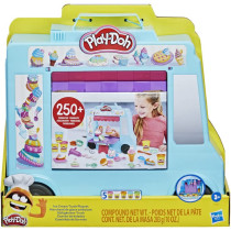 Play Doh Ice Cream Truck Playset, Pretend Play Toy For Kids 3 Years And Up With 20 Tools, 5 Modeling Compound Colors, Over 250 Possible Combinations, Multicolour, F1390