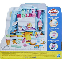 Play Doh Ice Cream Truck Playset, Pretend Play Toy For Kids 3 Years And Up With 20 Tools, 5 Modeling Compound Colors, Over 250 Possible Combinations, Multicolour, F1390