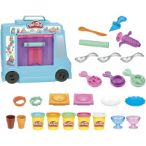 Play Doh Ice Cream Truck Playset, Pretend Play Toy For Kids 3 Years And Up With 20 Tools, 5 Modeling Compound Colors, Over 250 Possible Combinations, Multicolour, F1390