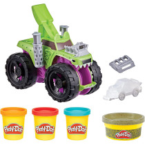 Play Doh Wheels Chompin' Monster Truck Toy For Kids 3 Years And Up With Car Accessory And 4 Non Toxic Colors Including Terrain Color, Multicolour, F1322