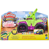 Play Doh Wheels Chompin' Monster Truck Toy For Kids 3 Years And Up With Car Accessory And 4 Non Toxic Colors Including Terrain Color, Multicolour, F1322