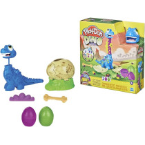Play-Doh Dino Crew Growin' Tall Bronto Toy Dinosaur For Kids 3 Years And Up With 2 Play-Doh Eggs, 2.5 Ounces Each, Non-Toxic