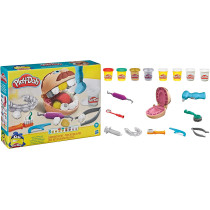 Play-Doh Drill 'N Fill Dentist Toy For Children 3 Years And Up With 8 Modelling Compound Pots, Non-Toxic, Assorted Colours