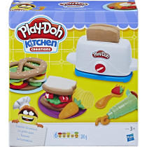 Play-Doh Kitchen Creations Toaster Creations Sandwich Play Food Set With 6 Non-Toxic Colors