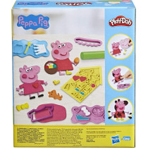 Play-Doh Peppa Pig Stylin Set With 9 Non-Toxic Modeling Compound Cans And 11 Accessories, Peppa Pig Toy For Kids 3 And Up