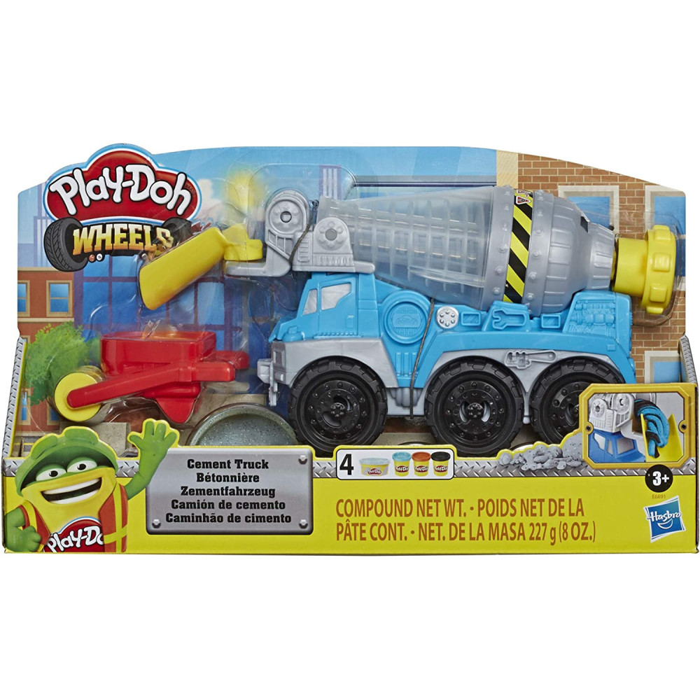 Play-Doh Wheels Cement Truck Toy With 4 Non-Toxic Play-Doh Colors