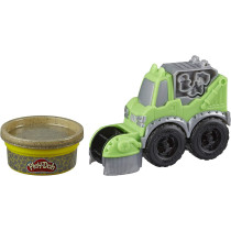 Play-Doh Wheels Mini Street Sweeper Toy Truck With 1 Can Of Non-Toxic Play-Doh Stone-Colored Buildin' Compound