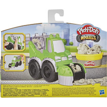 Play-Doh Wheels Mini Street Sweeper Toy Truck With 1 Can Of Non-Toxic Play-Doh Stone-Colored Buildin' Compound