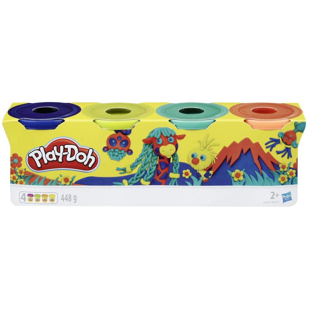 Play-Doh Wild Non-Toxic Colors, Multicolor, Pack Of 4