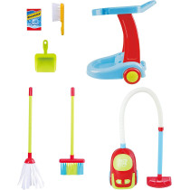 Playgo My Cleaning Trolley With Vacuum Cleaner Toy 7 Pc Home Products For Kids Pretend Play Set For Kids Age 3 Years & Up