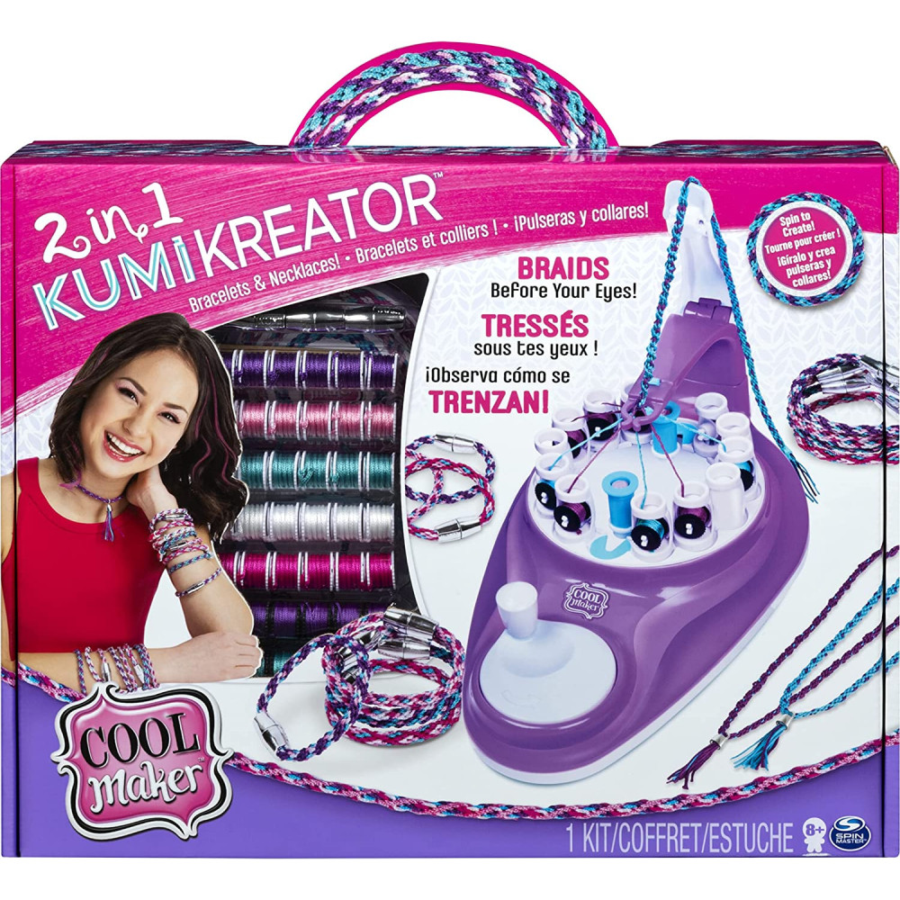 Cool Maker, 2-in-1 Kumikreator, Necklace & Friendship Bracelet Maker Activity Kit, for Ages 8 & Up