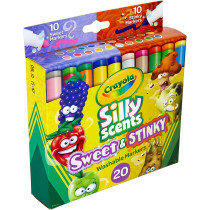 Crayola 20 ct. Silly Scents Sweet & Stinky, Washable, Broad Line Markers