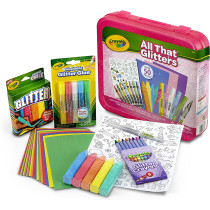 Crayola All That Glitters Art Case Coloring Set, Toys, Gift for Kids Age 5+, Pink