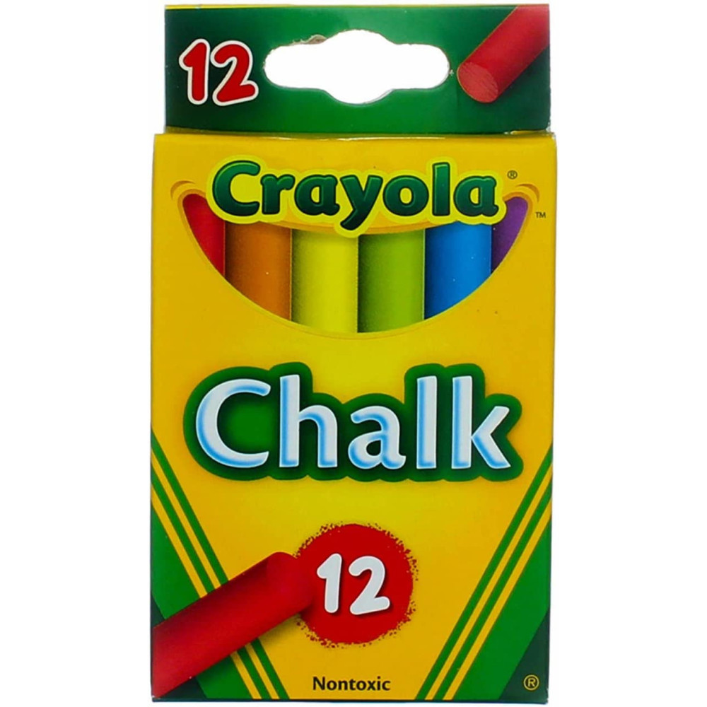 Crayola Colored Chalk Sticks 12 Count Pack of 12
