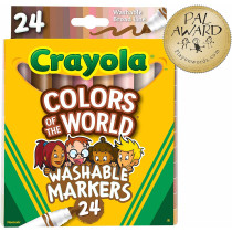 Crayola Colors of the World Washable Markers Pack of 24