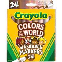 Crayola Colors of the World Washable Markers Pack of 24
