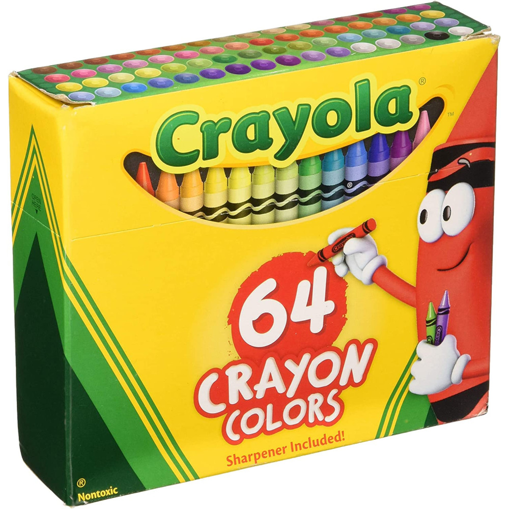 CRAYOLA Crayons 64 ea, Assorted, CRY52-0064, 64 Count (Pack of 1)