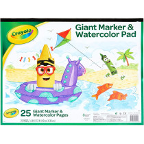Crayola Giant Marker And Watercolor Pad, Multi-Colour, Cy99-3411