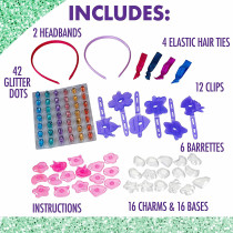 Crayola Glitter Dots Salon Hair Clips Craft, Toys, Gift for Kids, Ages 6, 7, 8, 9
