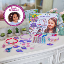 Crayola Glitter Dots Salon Hair Clips Craft, Toys, Gift for Kids, Ages 6, 7, 8, 9