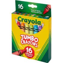 Crayola Jumbo Crayons, Assorted Colors, Great Toddler Crayons, 16 Count