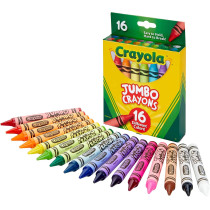 Crayola Jumbo Crayons, Assorted Colors, Great Toddler Crayons, 16 Count