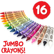 Crayola Jumbo Crayons, Assorted Colors, Great Toddler Crayons, 16 Count