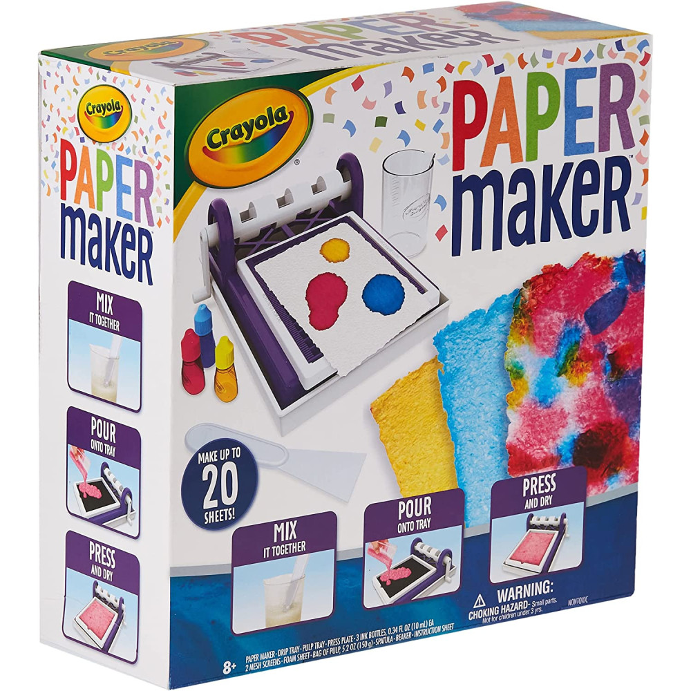 Crayola Paper Maker, Paper Making Diy Craft Kit, Gift For Kids, 8, 9, 10, 11
