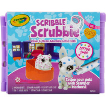 Crayola Scribble Scrubbie Pets Tattoo Shop, Toys For Girls & Boys, Gift For Kids, Age 3, 4, 5, 6