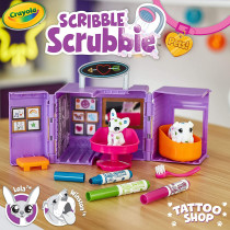Crayola Scribble Scrubbie Pets Tattoo Shop, Toys For Girls & Boys, Gift For Kids, Age 3, 4, 5, 6