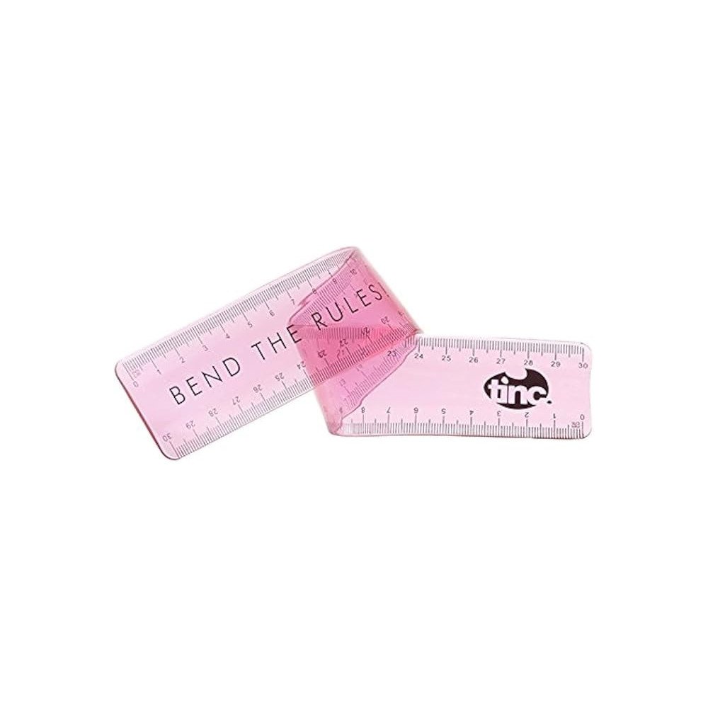 Tinc Non Slip Bendy Ruler 30cm Size For Home And Office Stationary, Pink