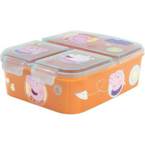 Stor Peppa Pig Theme Clip It Lunch Box With Compartments, Multi Colour