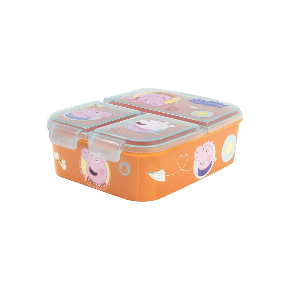 Stor Peppa Pig Theme Clip It Lunch Box With Compartments, Multi Colour