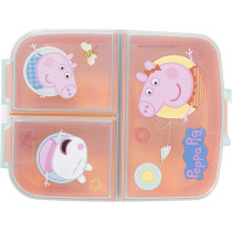 Stor Peppa Pig Theme Clip It Lunch Box With Compartments, Multi Colour