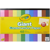 Crayola Giant Construction Paper With 48 Colour Sheets And Stencil, Multicolour