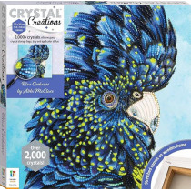 Hinkler Crystal Creations Canvas Blue Cockatoo Over 2000 Plus Crystals