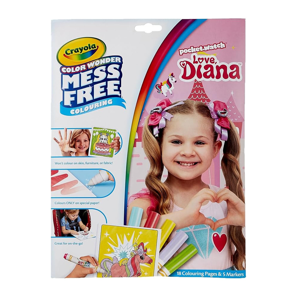 Crayola Color Wonder Love Diana Mess Free Coloring Pages With 5 Markers Kit