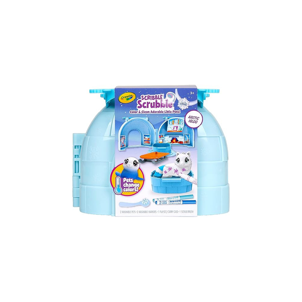 Crayola Scribble Scrubbie Color And Clean Adorable Little Pets With Arctic Igloo Theme For Kids Age 3 Years And Above
