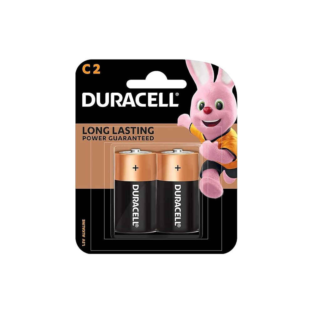 Duracell C2 1.5V Alkaline Long Lasting Power Batteries Pack Of 2