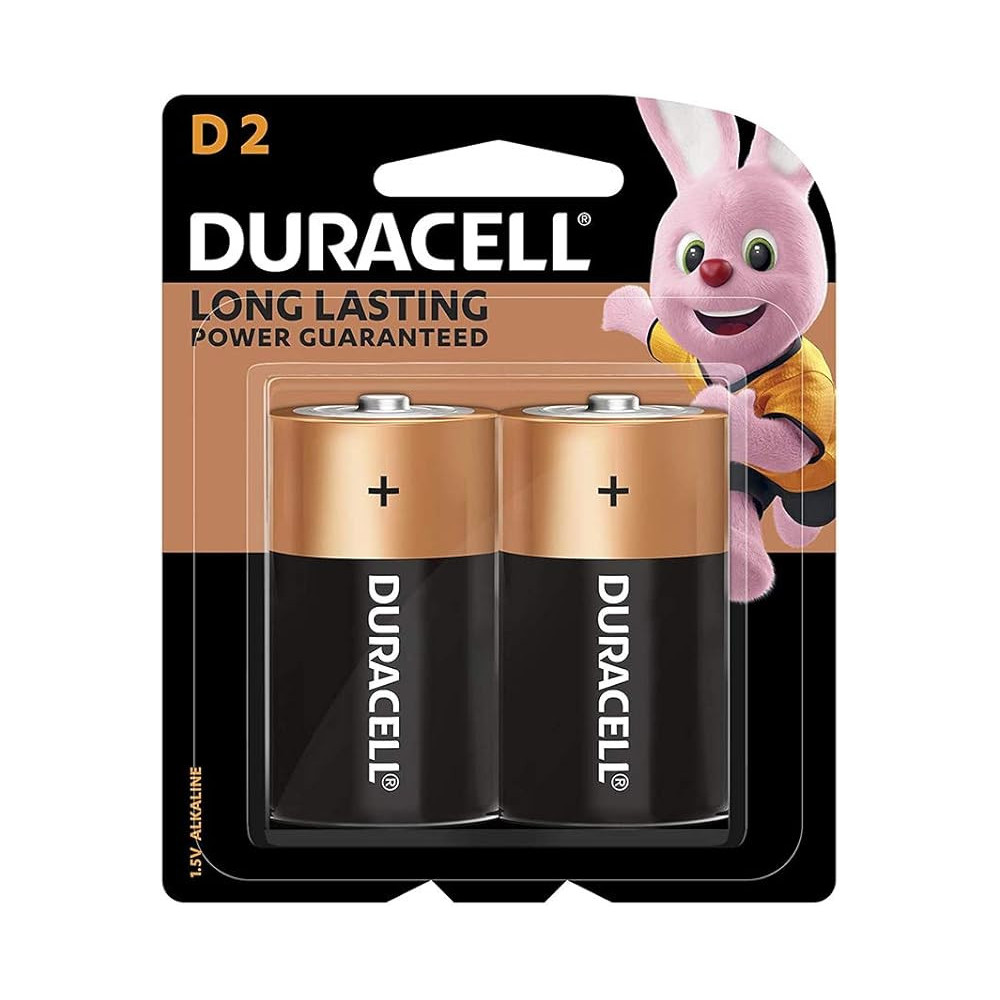 Duracell D2 1.5V Alkaline Long Lasting Power Batteries Pack Of 2