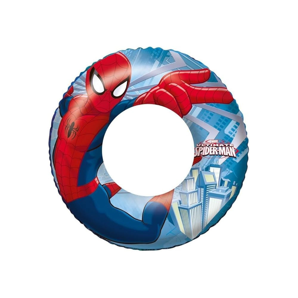 Bestway Spider Man Swim Ring Vibrant Inflatable Float 56cm, Multicolour