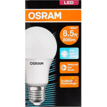 Osram 8.5W Classic Screw Frosted Cool White Led Bulb With Truwave Technology
