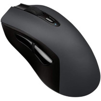 Trands Reliable Long Range Connection Rechargeable 2.4GHz Wireless Optical Mouse, Black