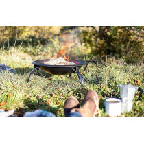 La Hacienda Steel Firebowl With Griller With Folding Legs And Bag, Bag