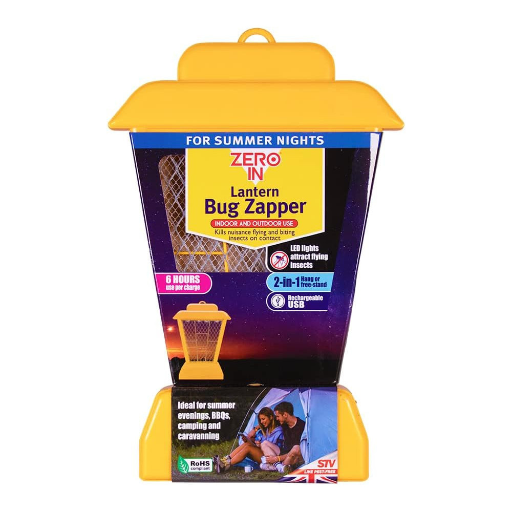 Zero In 2 In 1 Lantern Bug Zapper With LED Lights Attracts Flying Insects