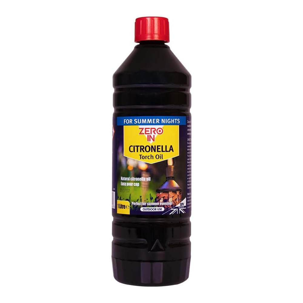 Zero In Citronella Lamp Oil For Outdoor Use, 1L