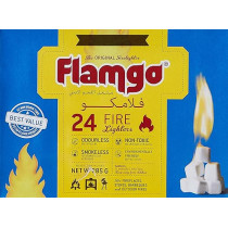Flamgo Fire Lighter Charcoal Starter Cubes, 24 Pieces