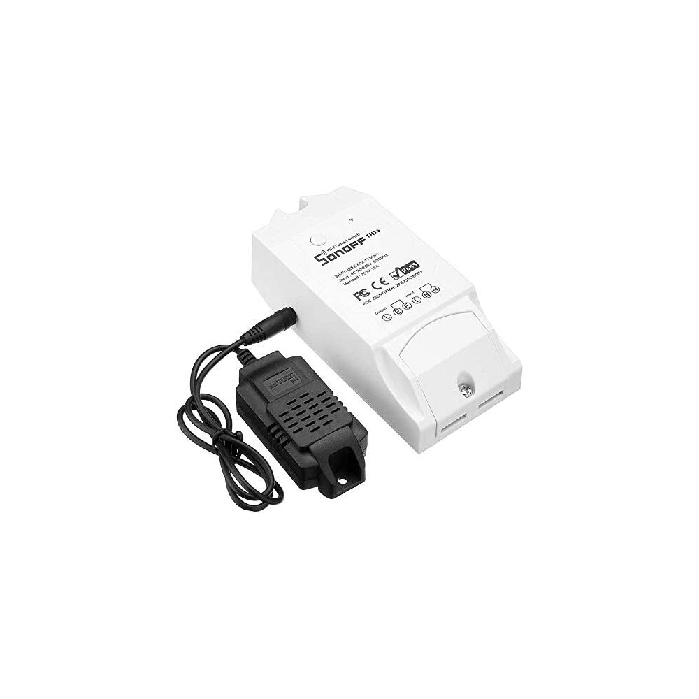 Sonoff Th16 Wifi Wireless Remote Control Temperature And Humidity Sensor Switch+Si7021 Rf Controller Set Works With Alex