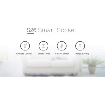 Sonoff S26 Wifi Smart Socket, Wireless Remote Control Plug,Compatible With Alexa,Control Your Devices From Anywhere Via App (Plug- Eu-F)